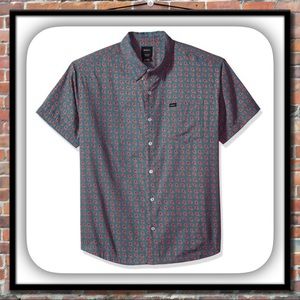 RVCA Mens Paisley Button Down Shirt